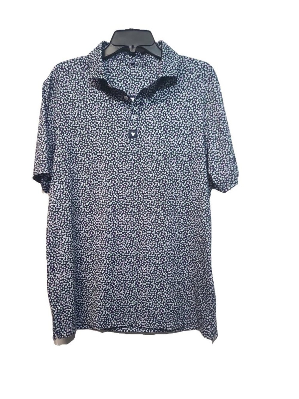 Bad Birdie Core Ditsy Floral Print Performance Polo Size M